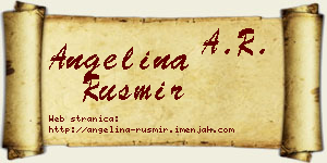 Angelina Rusmir vizit kartica
